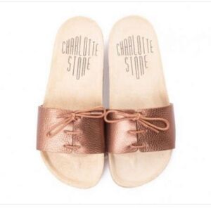 Charlotte Stone Barton Sandal in Rose Gold Size 7